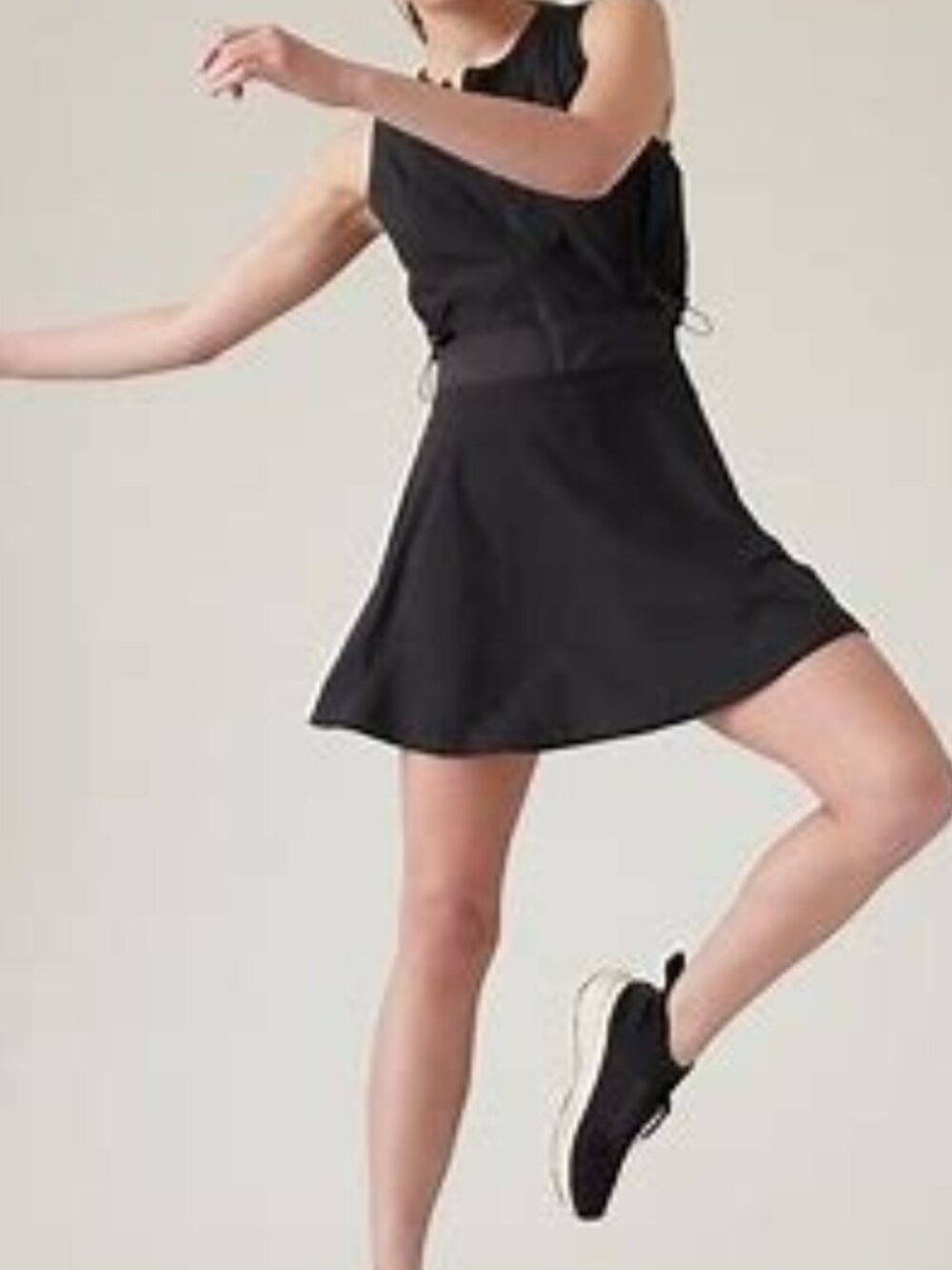 Athleta Venture Out Dress built in shorts Black Size 8 Tall